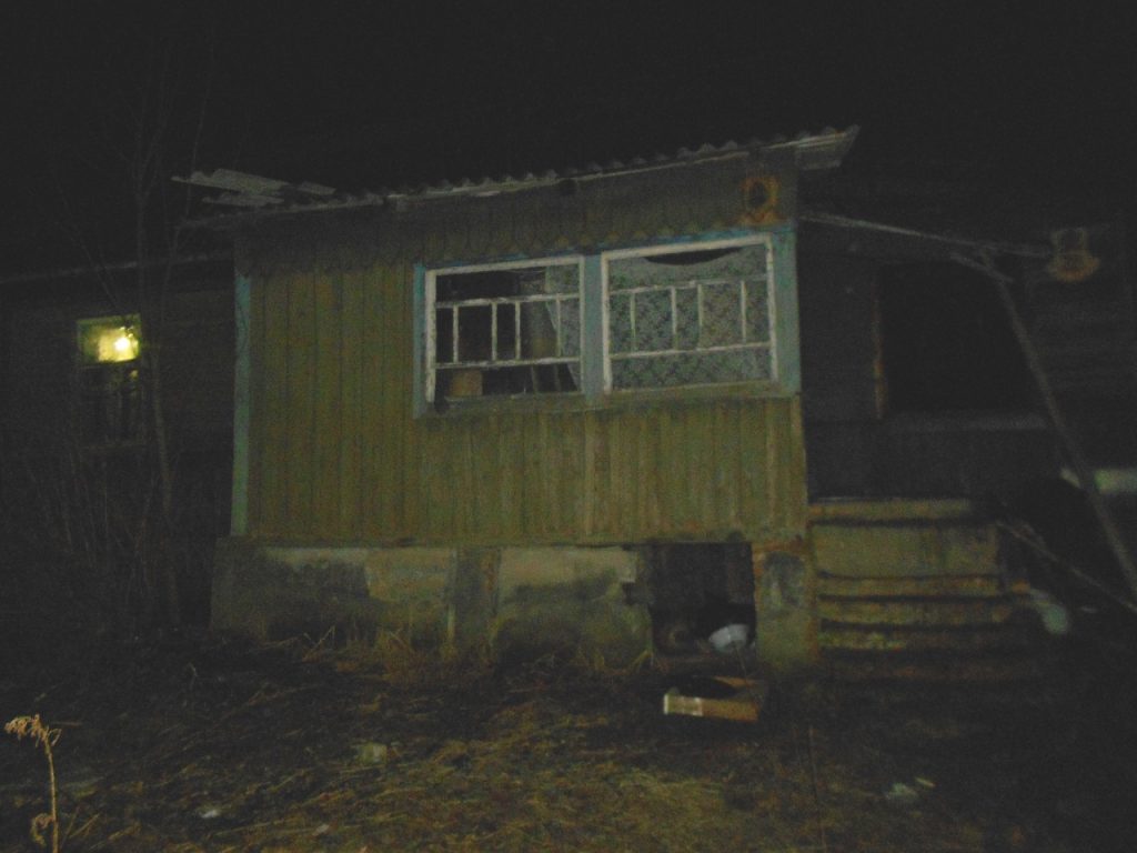 ночной пожар, частный деревянный дом (фото 67.mchs.gov.ru)