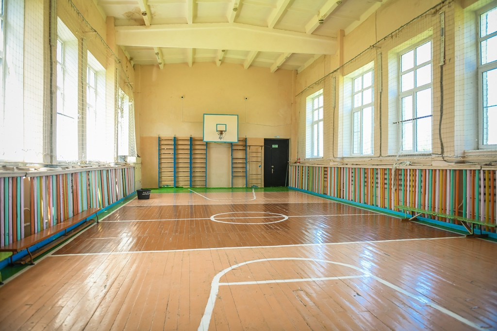 спортзал школы в Первомайском, июнь 2022