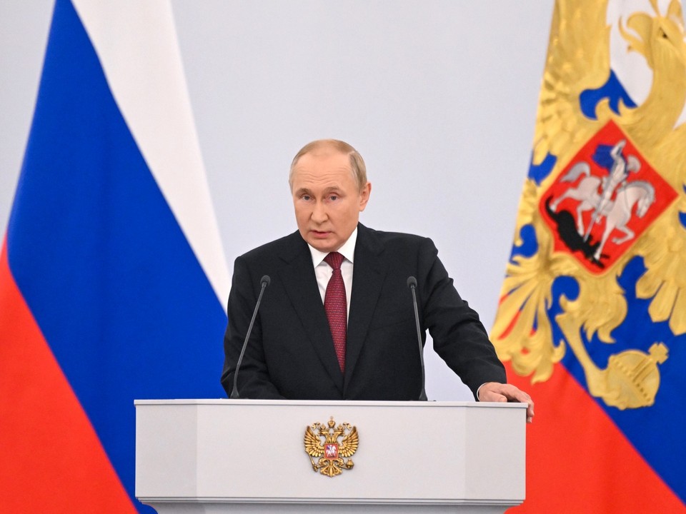 Путин, подписание договоров о принятии ДНР, ЛНР, Запорожской и Херсонской областей в состав России