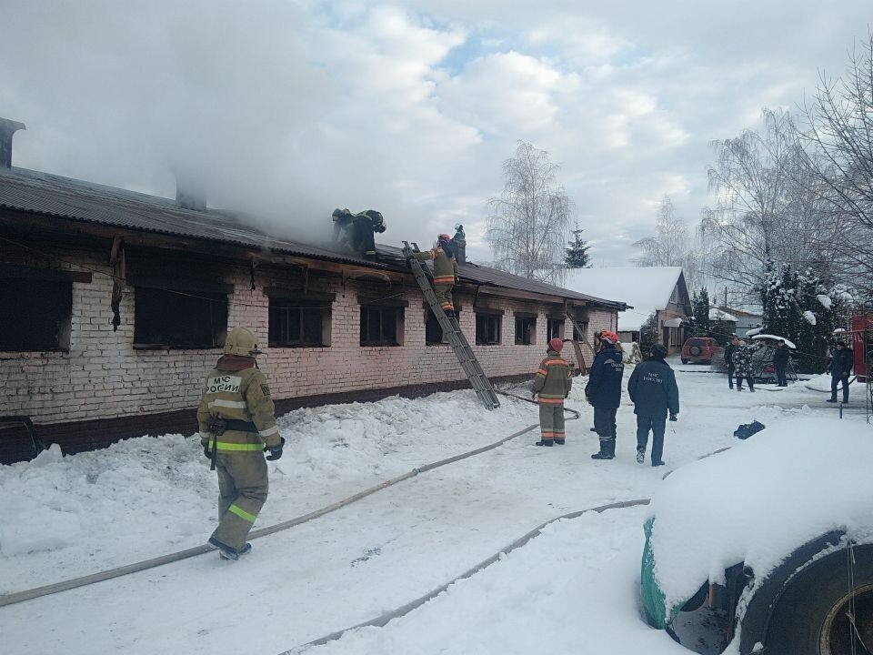 пожар 2.12.2022 на конюшне в Пригорском