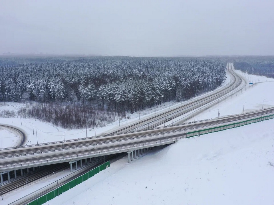 федеральная трасса зимой, фото ФКУ Упрдор Москва - Бобруйск