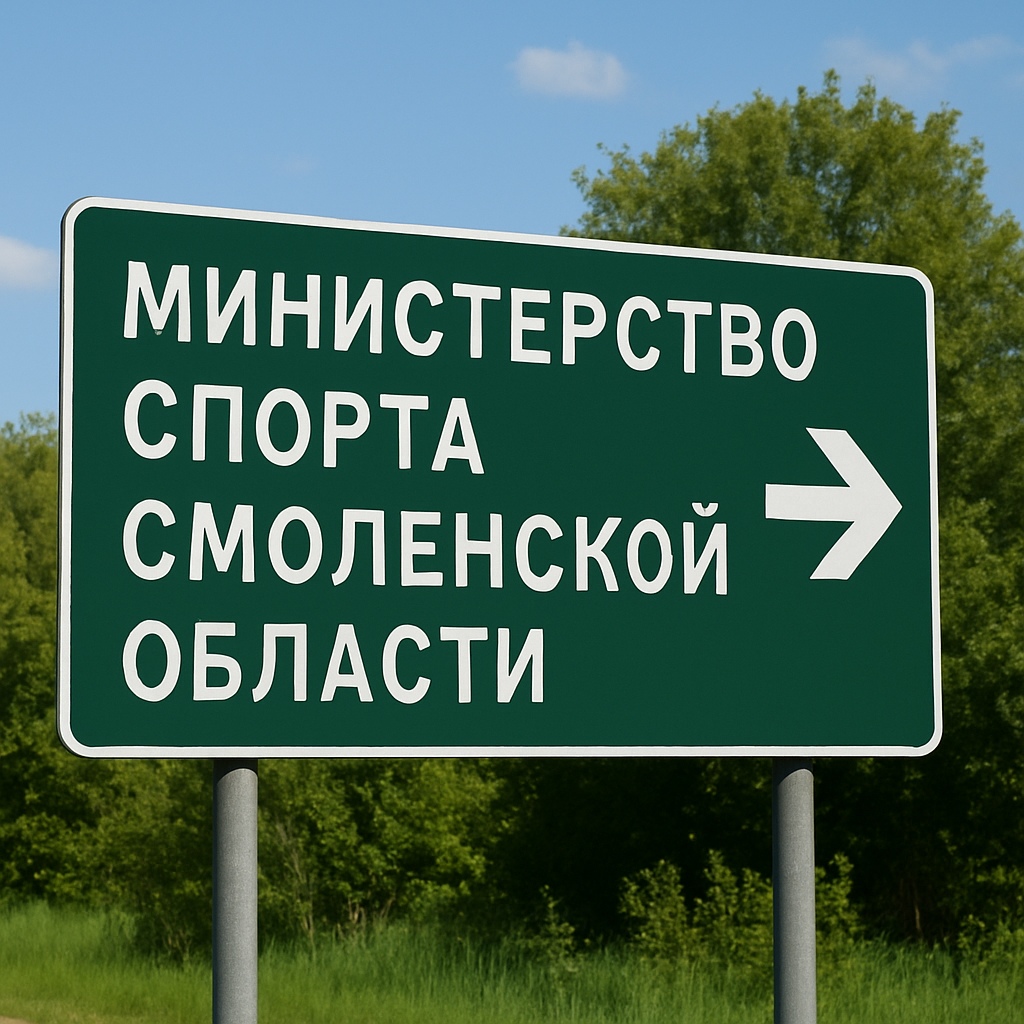 табличка, минспорта Смоленской области, нейросетевое изображение