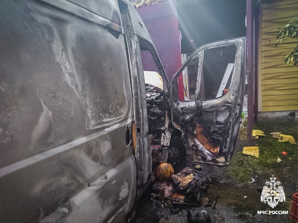 пожар гагарин фургон