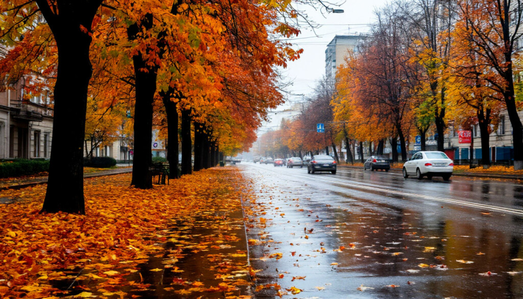 Дождь осень