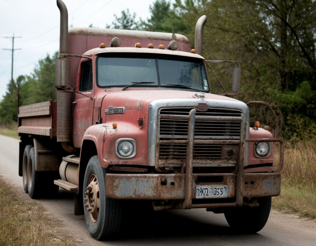 покрытый ржавчиной старый грузовик, изображение YandexART