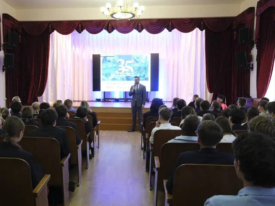 Смашнёв, открытие Научного года в лицее имени Кирилла и Мефодия