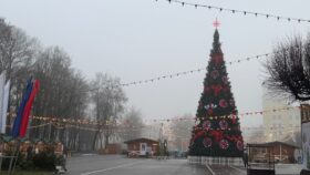 Новогодняя ёлка, площадь Ленина