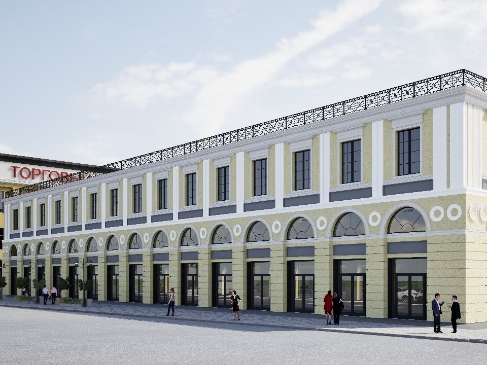 проект торговой галереи на Заднепровском рынке, ул. Желябова, 2, иллюстрация от мэрии