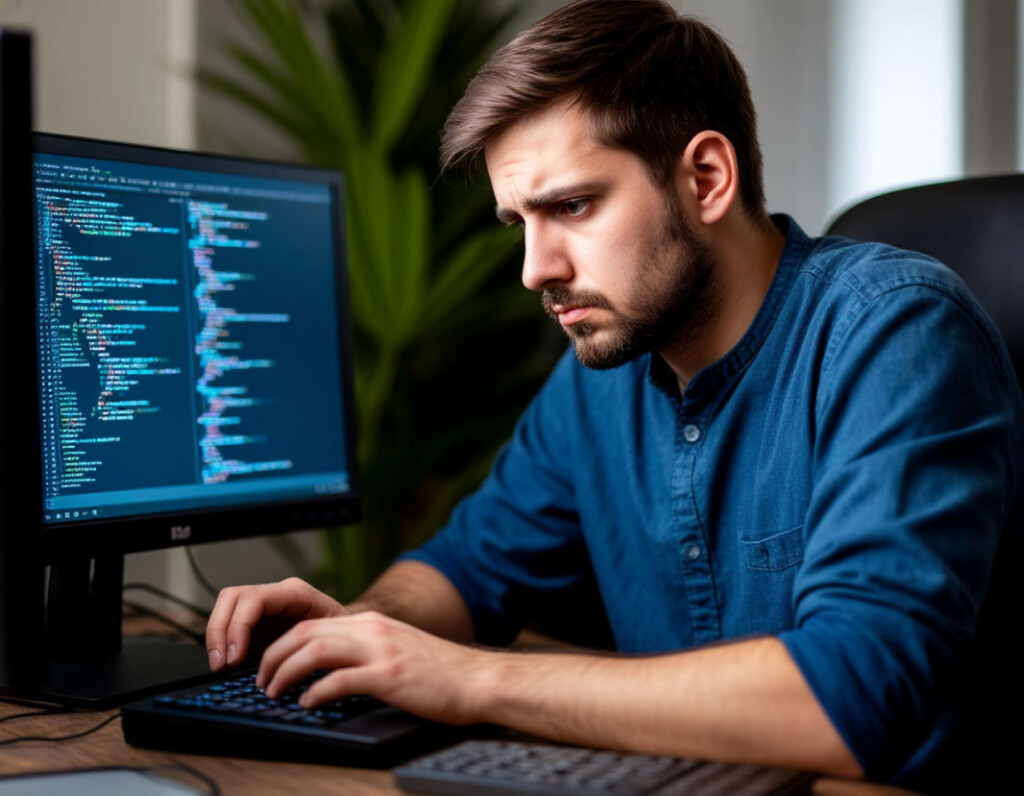 программист компьютер взлом мошенник код ИИ