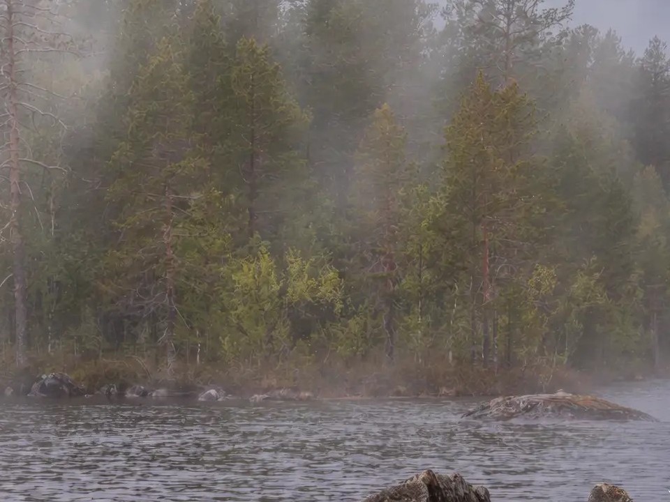 туман над озером, фото МЧС