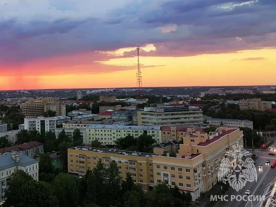 вид на Смоленск с башни Шитова, отеля Мегаполис