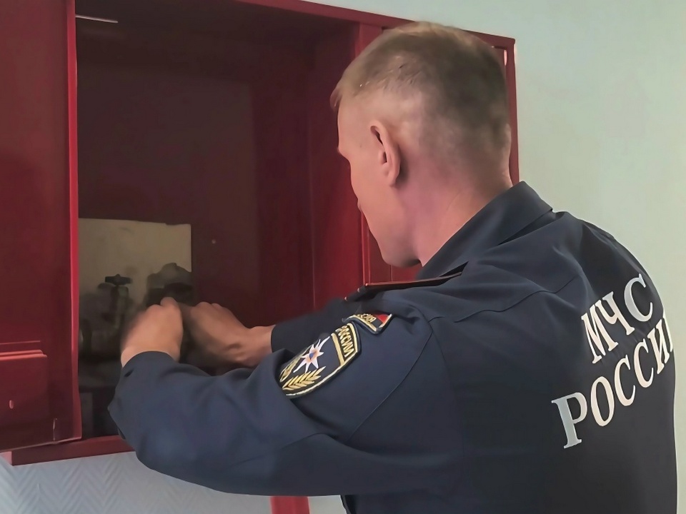 специалист испытательной пожарной лаборатории Дмитрий Тарасов в Губернском, фото МЧС