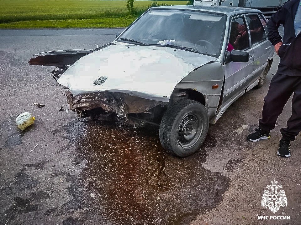 ДТП с Ладой, въезд в Хиславичи