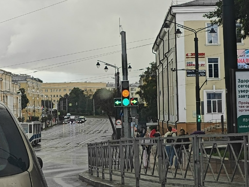 сбой светофора на площади Победы